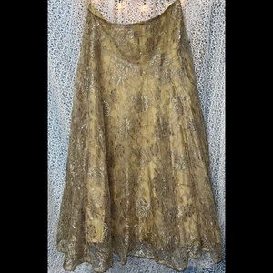 Fairy lace asymmetrical waistline skirt